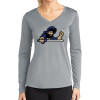 Thumbnail image for  Womens Grey Performance Long Sleeve V Neck Shirt