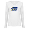 Thumbnail image for  Womens White Long Sleeve V Neck Tee