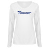 Thumbnail image for  Womens White Long Sleeve V Neck Tee