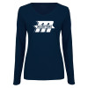 Thumbnail image for  Womens Navy Long Sleeve V Neck Tee