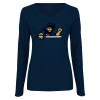 Thumbnail image for  Womens Navy Long Sleeve V Neck Tee