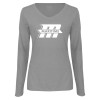 Thumbnail image for  Womens Grey Long Sleeve V Neck Tee 