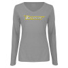 Thumbnail image for  Womens Grey Long Sleeve V Neck Tee 
