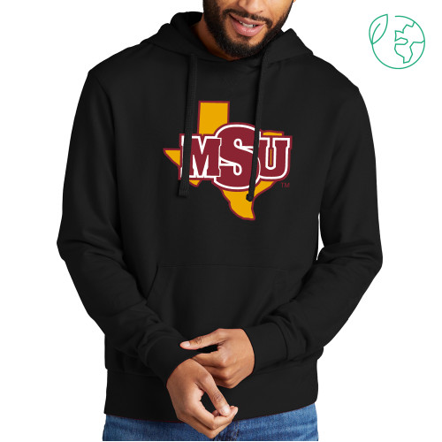  Allmade Black Organic French Terry Pullover Hoodie - MSU Logo