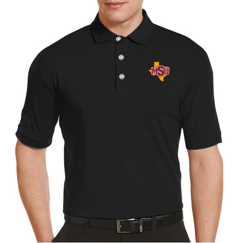  Callaway Black Tonal Polo - MSU Logo