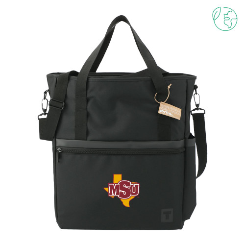  Tranzip Black Recycled Computer Tote - MSU Logo