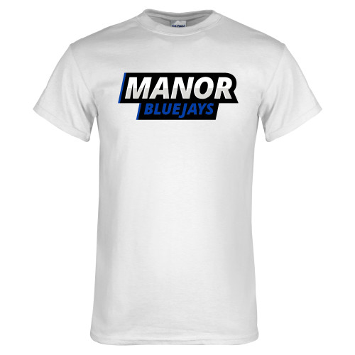  White T Shirt - Manor BlueJays