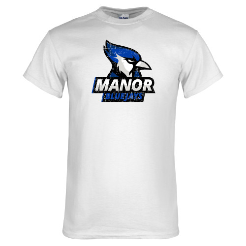 White T Shirt - Distressed Logo