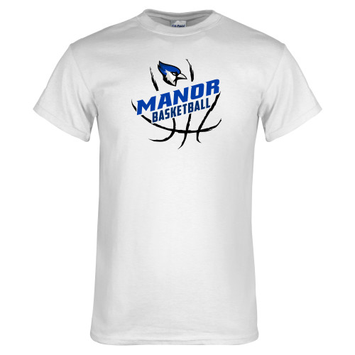  White T Shirt - Basketball Design