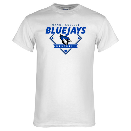  White T Shirt - Baseball Design