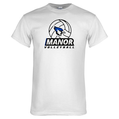  White T Shirt - Volleyball Design