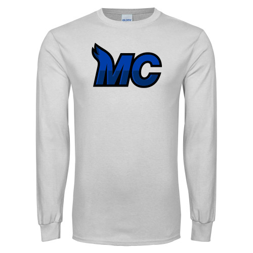  White Long Sleeve T Shirt - MC Logo