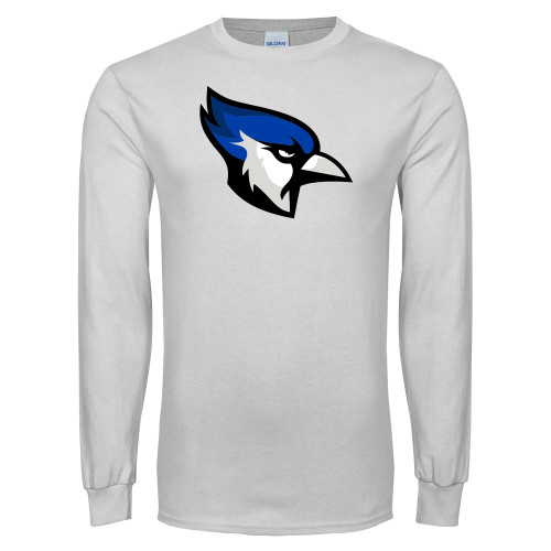 White Long Sleeve T Shirt - Cardinal Head
