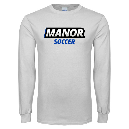  White Long Sleeve T Shirt - Manor Soccer