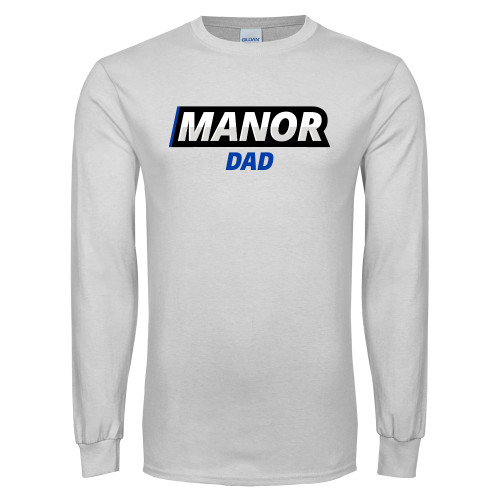  White Long Sleeve T Shirt - Manor Dad
