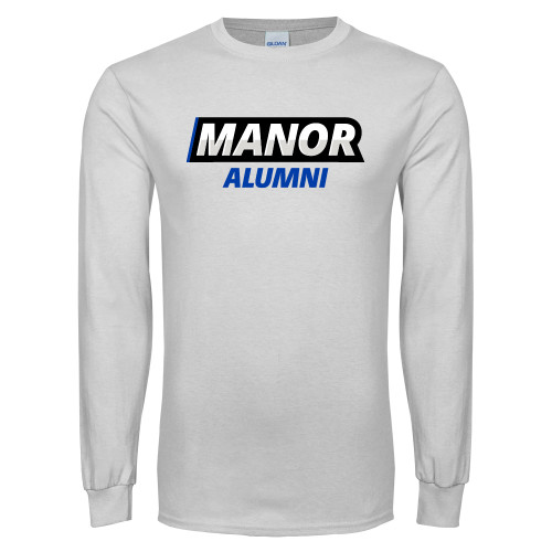  White Long Sleeve T Shirt - Manor Alumni