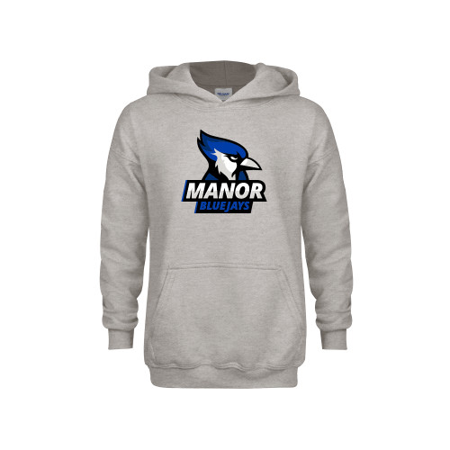  Youth Grey Fleece Hood - Primary Mark
