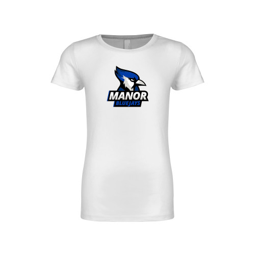  Next Level Girls White Fashion Fit T Shirt - Primary Mark