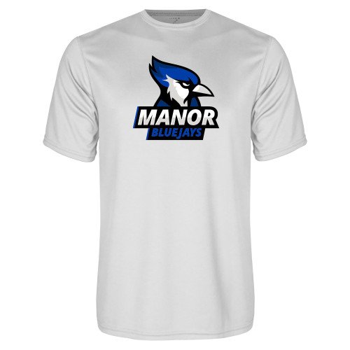  White Performance Tee - Primary Mark