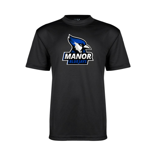  Youth Performance Black Tee - Primary Mark