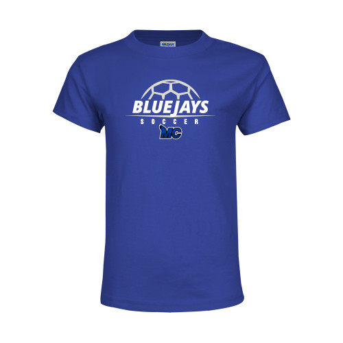  Youth Royal T Shirt - Soccer Design