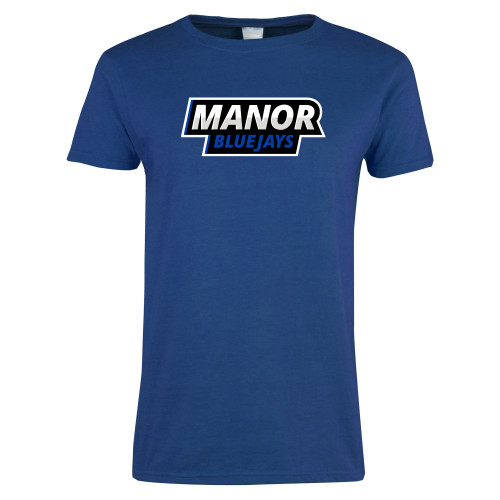  Womens Royal Short Sleeve Tee - Manor BlueJays