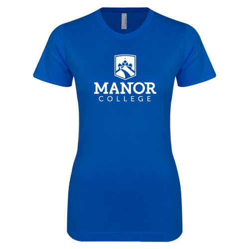  Next Level Womens Royal Boyfriend Tee - Secondary Logo