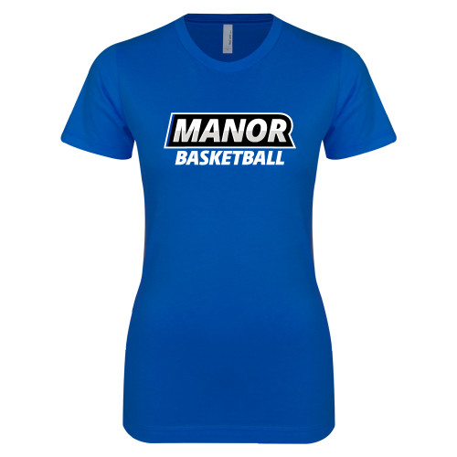  Next Level Womens Royal Boyfriend Tee - Manor Basketball