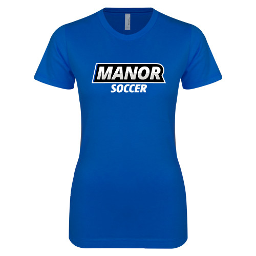  Next Level Womens Royal Boyfriend Tee - Manor Soccer