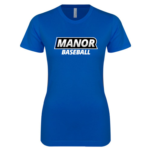  Next Level Womens Royal Boyfriend Tee - Manor Baseball