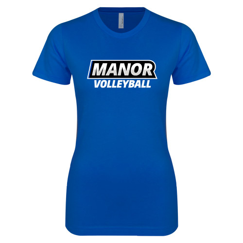  Next Level Womens Royal Boyfriend Tee - Manor Volleyball