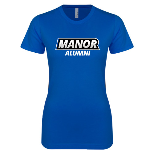  Next Level Womens Royal Boyfriend Tee - Manor Alumni