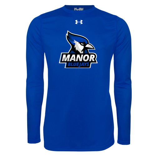  Under Armour Royal Long Sleeve Tech Tee - Primary Mark