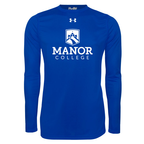  Under Armour Royal Long Sleeve Tech Tee - Secondary Logo