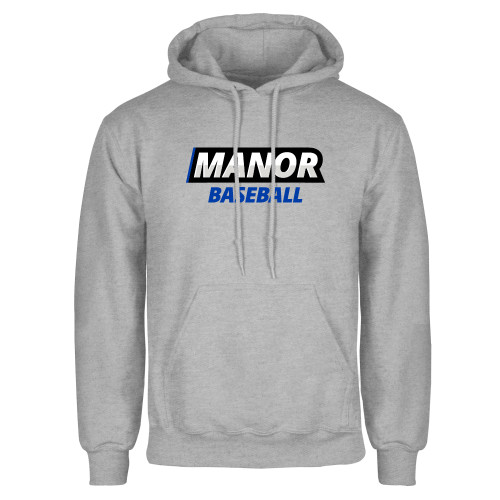  Grey Fleece Hoodie - Manor Baseball