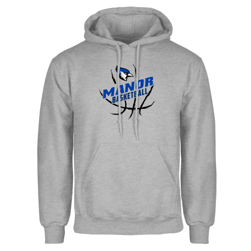  Grey Fleece Hoodie - Basketball Design