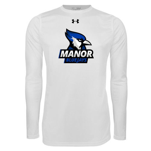  Under Armour White Long Sleeve Tech Tee - Primary Mark