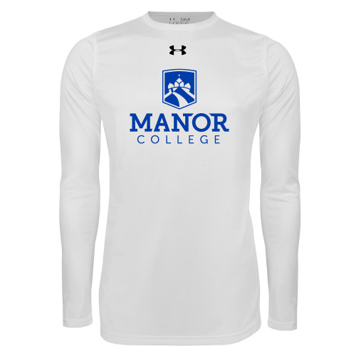  Under Armour White Long Sleeve Tech Tee - Secondary Logo