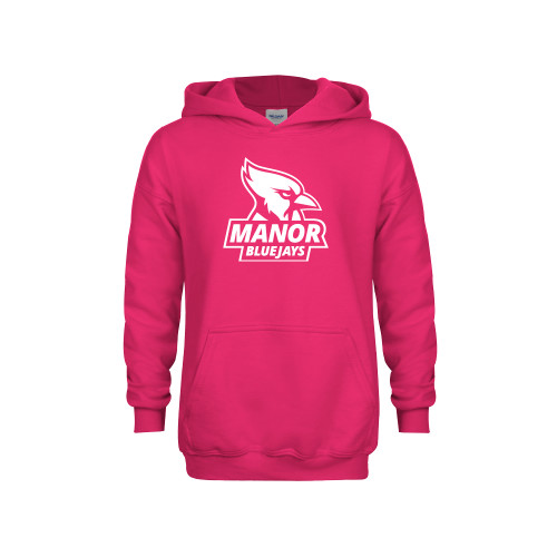  Youth Hot Pink Fleece Hoodie - Primary Mark