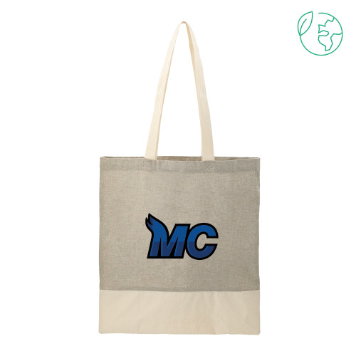  Split Recycled Grey Cotton Twill Convention Tote - MC Logo