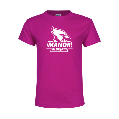  Youth Hot Pink T Shirt - Primary Mark