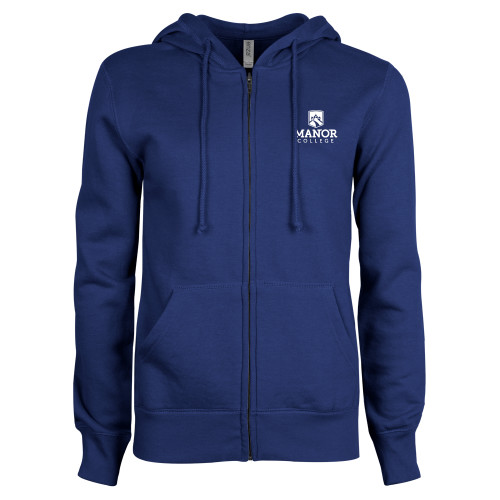  ENZA Womens Royal Fleece Full Zip Hoodie - Secondary Logo