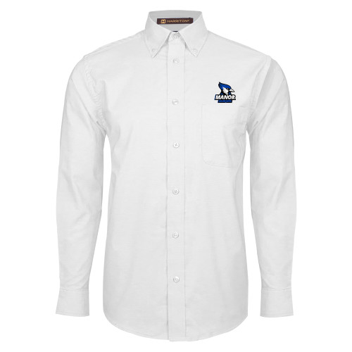  White Oxford Long Sleeve Shirt - Primary Mark