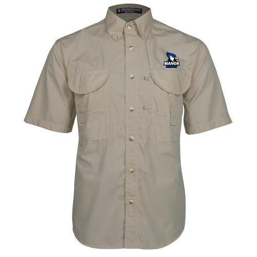  Khaki Fishing Shirt Performance Short Sleeve - Primary Mark