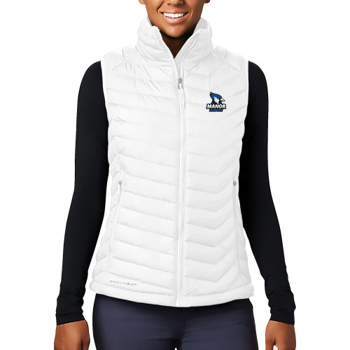  Columbia Womens White Powder Lite Vest - Primary Mark