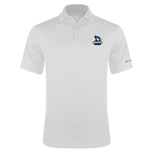  Columbia White Omni Wick Drive Polo - Primary Mark