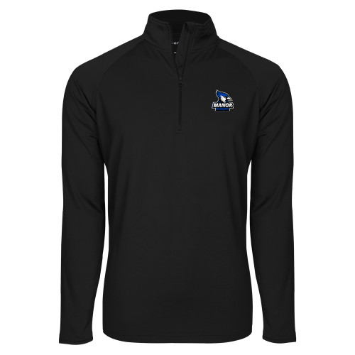  Sport Tek Black Sport Wick Stretch 1/2 Zip Pullover - Primary Mark