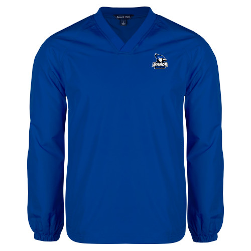  Royal V Neck Raglan Windshirt - Primary Mark
