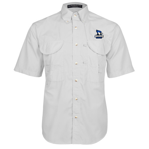  White Fishing Shirt Performance Short Sleeve - Primary Mark