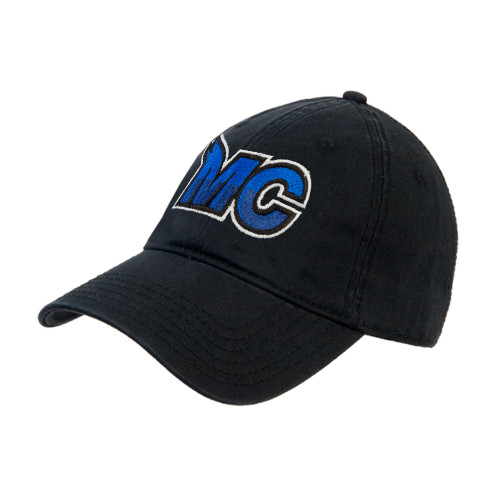  Black Unstructured Adjustable Low Profile Hat - MC Logo